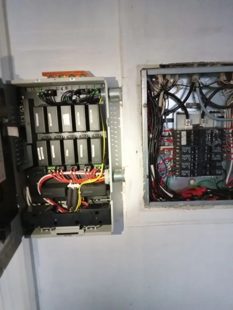 Electrical panel upgrade completed for Security Camera Wiring in Vinings